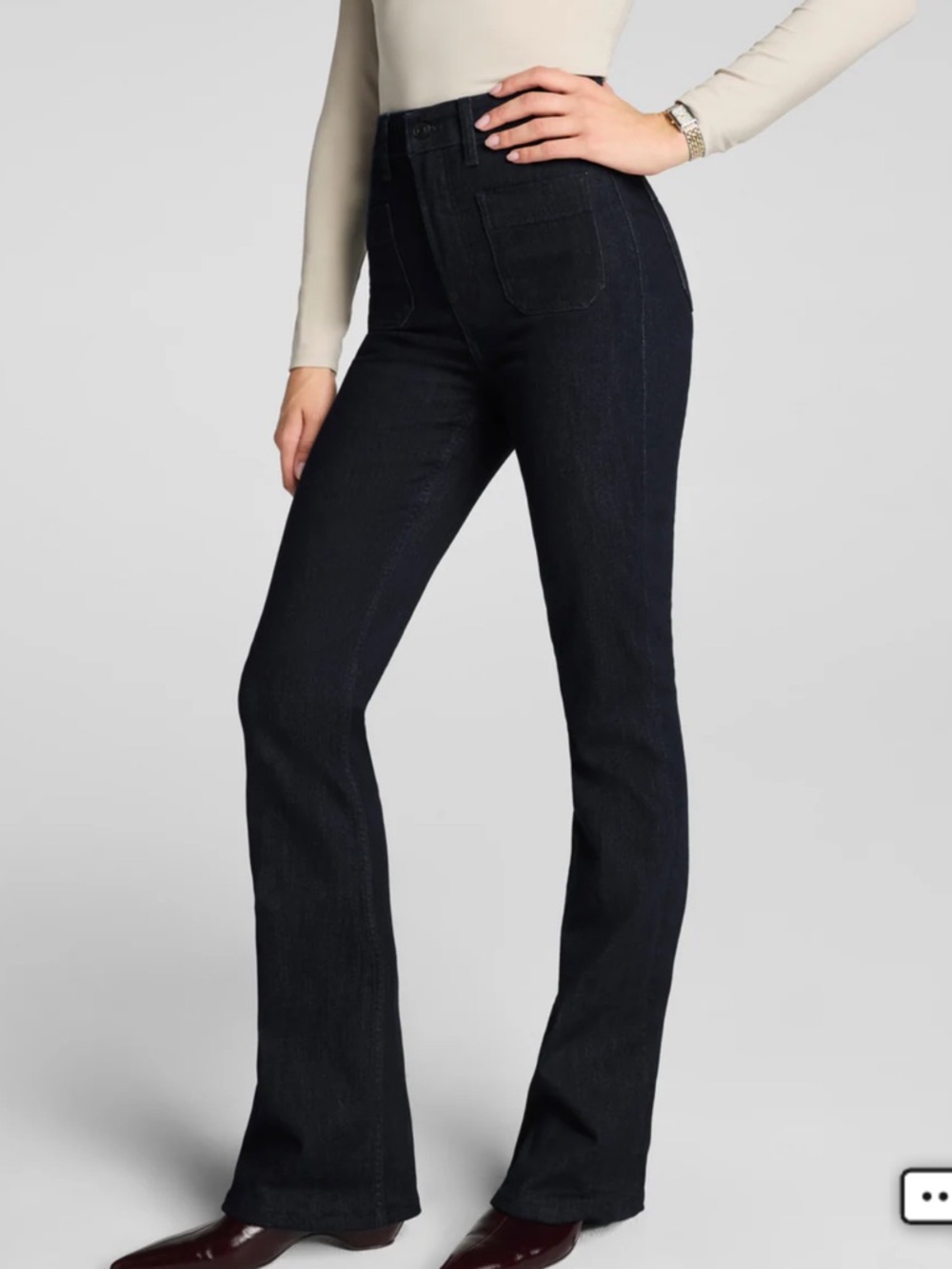 SPANXsculpt Flare High-Rise Jeans with Patch Pocket Details. NEVER WORN.